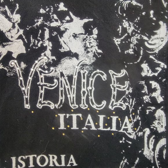 Cactus Women's Black Jean Button-up Jacket Italy Themed - Picture 6 of 7